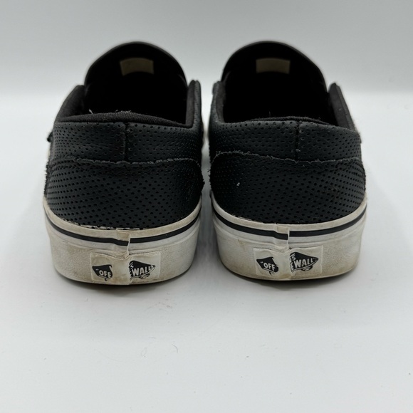 VANS Off The Wall Womens Leather Loafers Size 8  Black and White - Picture 5 of 7